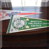 C26. Red Sox and Celtics pennants. 